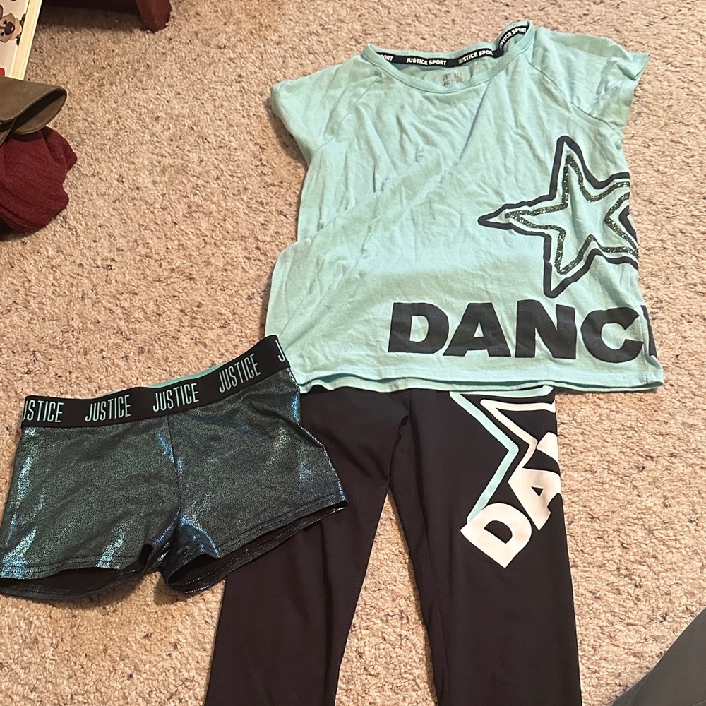 Justice Dance  Set - Teal and Black